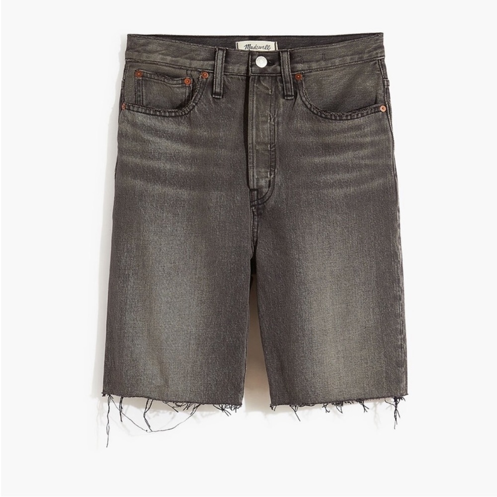 Madewell High-Rise Long Denim Shorts in‎ Bronxdale Wash Size 23